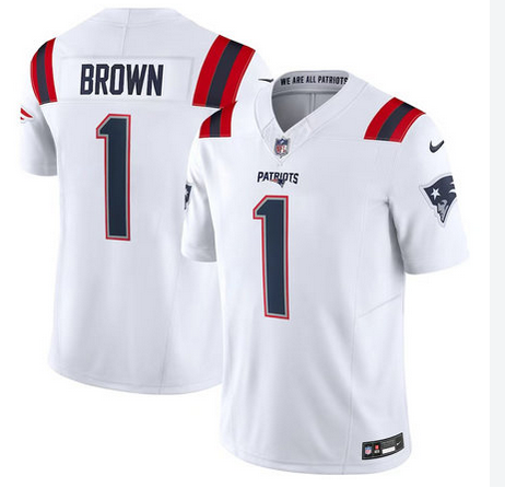 Men New England Patriots #1 AJ Brown white 2026 NEW Nike Game Jersey 0913001->new england patriots->NFL Jersey Men New England Patriots #1 AJ Brown white 2026 NEW Nike Game Jersey 0913001->new england patriots->NFL Jersey